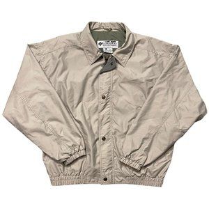 Vintage Columbia Cream Full Zip Windbreaker Jacket